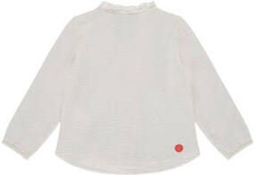 Stains&Stories blouse offwhite Wit Meisjes Katoen Ronde hals Effen 104