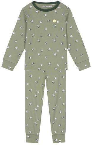 Stains&Stories katoenen pyjama met print groen All over print