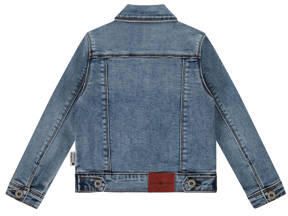 Stains&Stories spijkerjas denimblauw Meisjes Stretchdenim Klassieke kraag 104