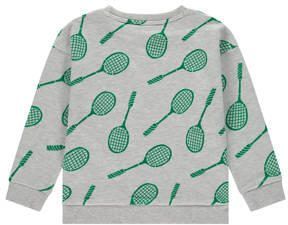 Stains&Stories sweater met all over print grijs groen All over print 104