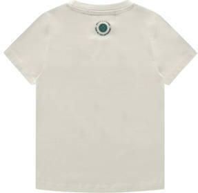 Stains&Stories T-shirt met printopdruk ecru roze Meisjes Stretchkatoen Ronde hals 104