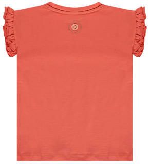 Stains&Stories T-shirt oranje Meisjes Stretchkatoen Ronde hals Effen 104