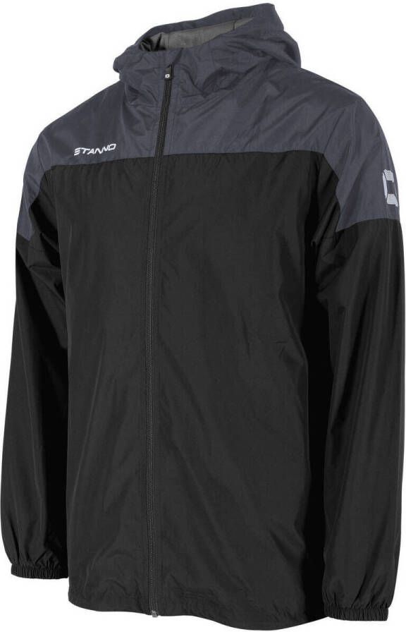 Stanno Junior voetbaljack zwart grijs Sportjack Polyamide Capuchon 128