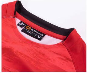 Stanno junior voetbalshirt rood zwart Sport t-shirt Polyester Ronde hals 140