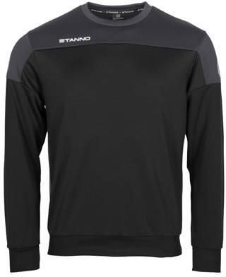 Stanno sportsweater zwart grijs Sport t-shirt Polyester Ronde hals