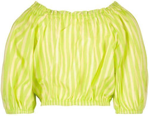 Street called Madison crop top limegron Groen Meisjes Katoen Boothals Effen 140 - Foto 2