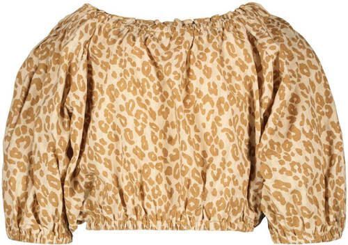 Street called Madison crop top met all over print bruin Meisjes Katoen Ronde hals 152 - Foto 2