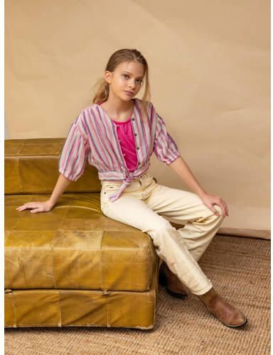 Street called Madison gestreepte top CARLIE ecru Meisjes Katoen V-hals 152 - Foto 2