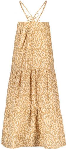 Street called Madison maxi jurk met all over print bruin Meisjes Katoen Vierkante hals 140 - Foto 2