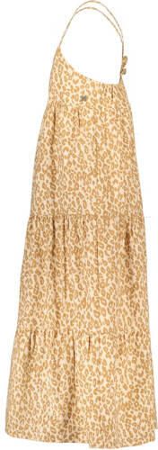 Street called Madison maxi jurk met all over print bruin Meisjes Katoen Vierkante hals 140 - Foto 4