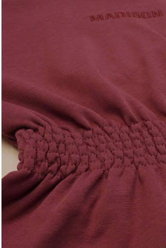 Street called Madison sweater CHARLIE met logo en borduursels bordeauxrood 128 - Foto 2