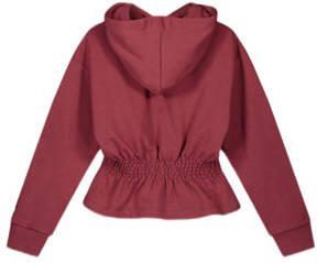 Street called Madison sweater CHARLIE met logo en borduursels bordeauxrood 128 - Foto 4