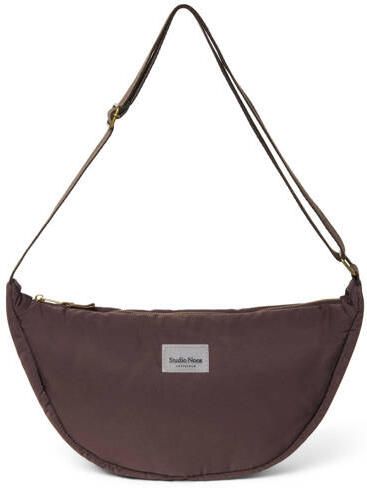 Studio Noos crossbody tas Puffy bruin Dames Polyester Effen