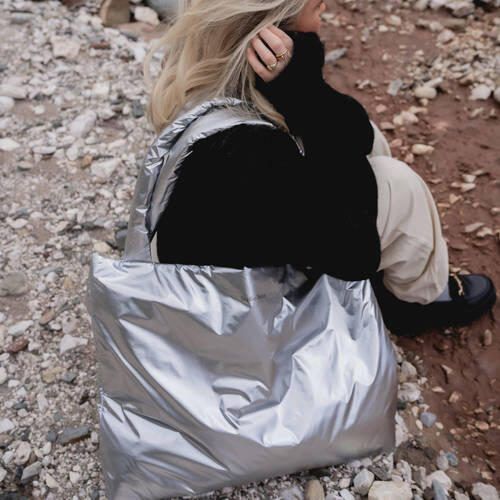Studio Noos luiertas Puffy Mom Bag zilverkleurig Effen - Foto 2