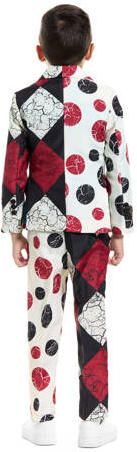 Suitmeister kostuum Halloween Clown Vintage wit zwart rood Jongens Polyester Reverskraag 122 140 - Foto 5