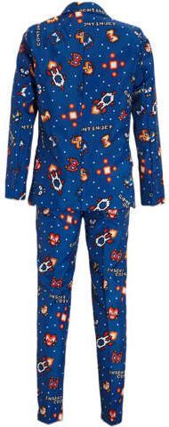 Suitmeister kostuum Retro Gamer blauw Jongens Polyester Reverskraag All over print 122 140 - Foto 2