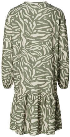 Supermom zwangerschaps- en voedingsjurk Edina met all over print groen Dames Polyester Ronde hals XS - Foto 2