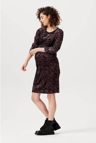 Supermom zwangerschapsjurk Chelsea met paisleyprint zwart Dames Polyester Ronde hals XXL - Foto 3