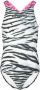 SuperRebel badpak Venice grijs zwart Meisjes Gerecycled polyester Zebraprint 128 - Thumbnail 2