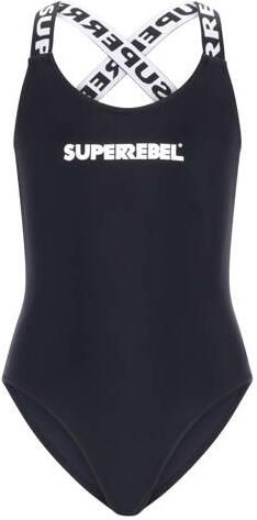 SuperRebel badpak Venice zwart Meisjes Polyester Effen