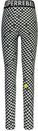 SuperRebel legging zwart wit Broek Meisjes Gerecycled polyester All over print 128 - Foto 1