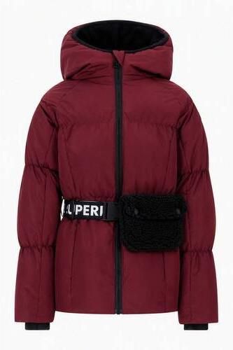 SuperRebel ski-jas donkerrood Skijack Meisjes Polyester Capuchon Effen