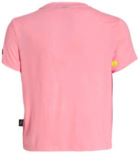 SuperRebel T-shirt van gerecycled polyester roze Printopdruk 140 - Foto 2
