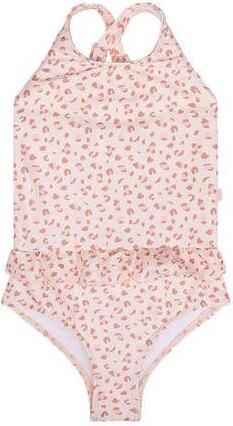 Swim Essentials badpak met panterprint roze Meisjes Polyester Panterprint