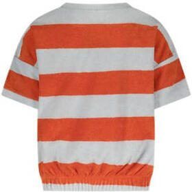 The New Chapter baby gestreept T-shirt Cesar rood lichtblauw Badstof Ronde hals 110 - Foto 3