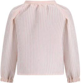 The New Chapter gestreepte blouse roze Meisjes Stretchkatoen Ronde hals maat 122-128 - Foto 3