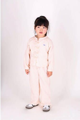 The New Chapter gestreepte blouse roze Meisjes Stretchkatoen Ronde hals maat 122-128 - Foto 2