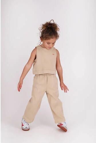 The New Chapter mouwloze top zand Beige Meisjes Stretchkatoen Ronde hals