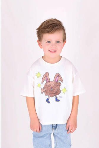 The New Chapter T-shirt wit Katoen Ronde hals Printopdruk