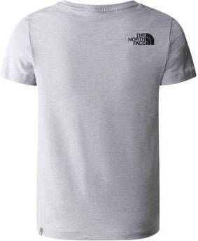The North Face T-shirt met logo grijs zwart Jongens Katoen Ronde hals Logo 134 140
