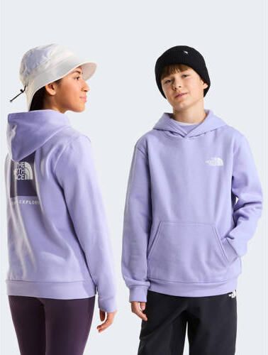 The North Face Evolution Box NSE sweater met backprint lila Paars Backprint