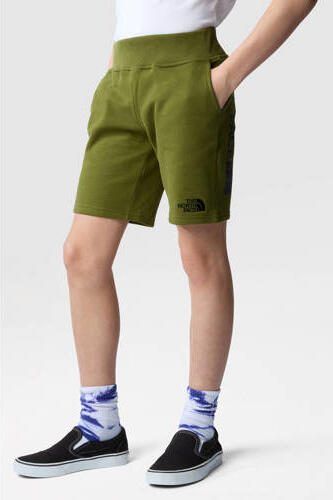 The North Face sweatshort olijfgroen Korte broek Katoen 170 176 - Foto 3