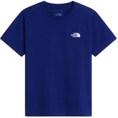 The North Face T-shirt- donkerblauw Katoen Ronde hals Logo - Foto 2