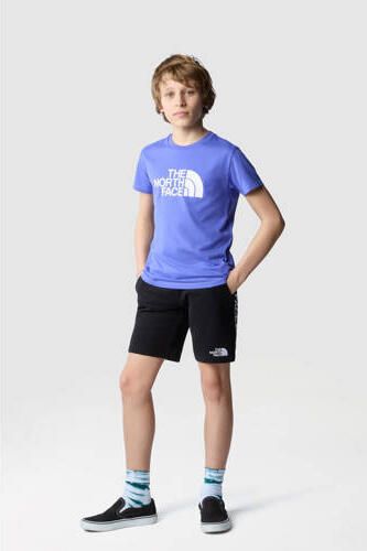 The North Face T-shirt Easy blauw wit Katoen Ronde hals 158 164