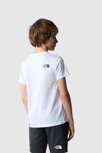 The North Face T-shirt Easy wit grijs Katoen Ronde hals 146 152 - Foto 2