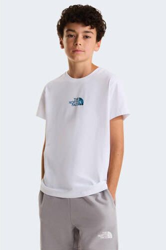 The North Face T-shirt Liquid Logo wit Katoen Ronde hals