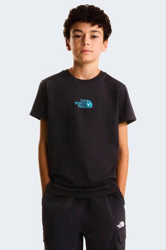 The North Face T-shirt Liquid Logo zwart Katoen Ronde hals
