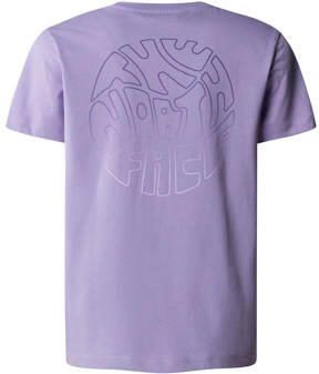 The North Face T-shirt paars Meisjes Katoen Ronde hals Backprint 170 176