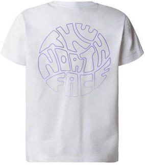 The North Face T-shirt wit Meisjes Katoen Ronde hals Backprint 176 188