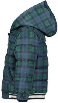 Tom Tailor baby geruite gewatteerde winterjas donkerblauw groen Jongens Polyester Capuchon 62 - Foto 2