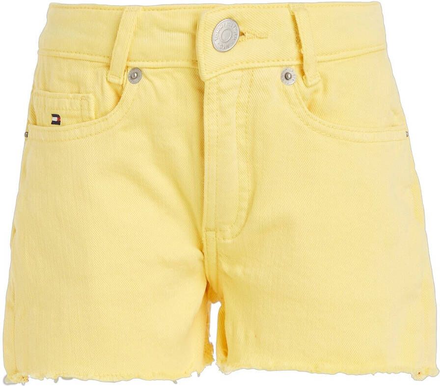 Tommy Hilfiger loose fit short geel Korte broek Meisjes Katoen Effen 140
