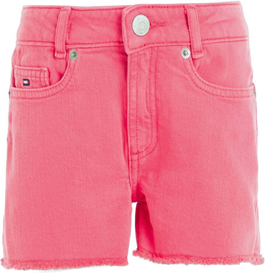 Tommy Hilfiger loose fit short roze Korte broek Meisjes Katoen Effen 140
