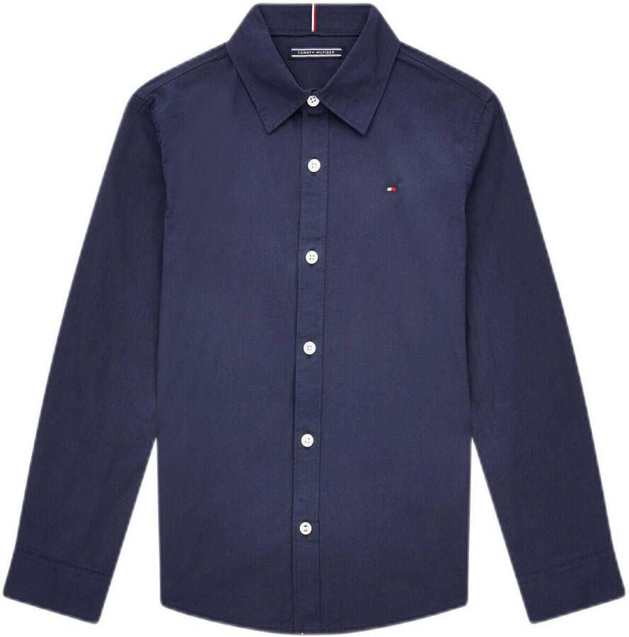 Tommy Hilfiger Overhemd met lange mouwen SOLID STRETCH POPLIN SHIRT L S met logo-borduurwerk voor kinderen tot 16 jaar - Foto 2