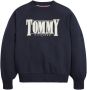 Tommy Hilfiger Donkerblauwe Trui Tommy Sateen Logo Cn - Thumbnail 3