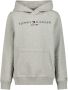 Tommy Hilfiger unisex hoodie met logo grijs melange Sweater Logo 104 - Thumbnail 2