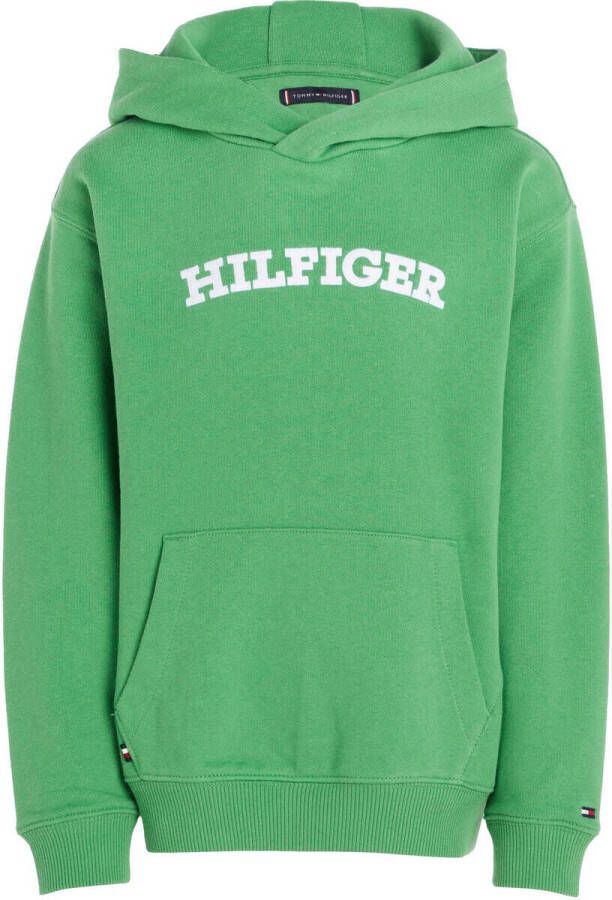 Tommy Hilfiger hoodie HILFIGER ARCHED met logo frisgroen Sweater Logo 176
